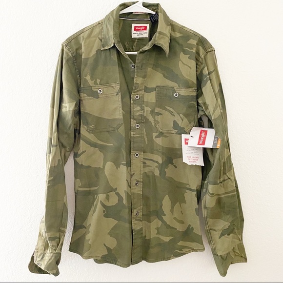 slim fit camo shirt